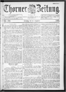 Thorner Zeitung 1893, Nr. 290 Erstes Blatt