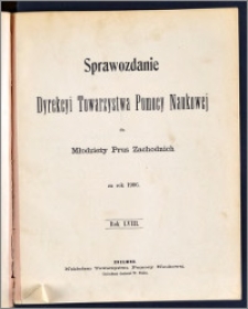 Sprawozdanie Dyrekcyi Towarzystwa Pomocy Naukowej dla Młodzieży Prus Zachodnich za rok 1906