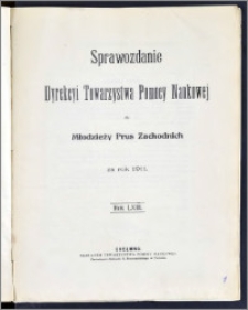 Sprawozdanie Dyrekcyi Towarzystwa Pomocy Naukowej dla Młodzieży Prus Zachodnich za rok 1911
