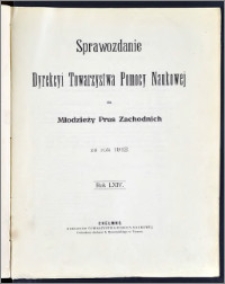 Sprawozdanie Dyrekcyi Towarzystwa Pomocy Naukowej dla Młodzieży Prus Zachodnich za rok 1912