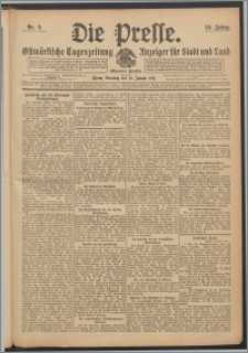 Die Presse 1911, Jg. 29, Nr. 8 Zweites Blatt, Drittes Blatt