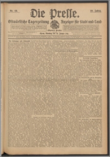 Die Presse 1911, Jg. 29, Nr. 20 Zweites Blatt, Drittes Blatt
