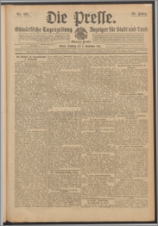 Die Presse 1911, Jg. 29, Nr. 261 Zweites Blatt, Drittes Blatt, Viertes Blatt, Fünftes Blatt