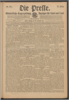 Die Presse 1911, Jg. 29, Nr. 279 Zweites Blatt, Drittes Blatt