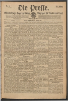 Die Presse 1912, Jg. 30, Nr. 6 Zweites Blatt, Drittes Blatt