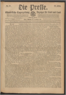 Die Presse 1912, Jg. 30, Nr. 37 Zweites Blatt, Drittes Blatt