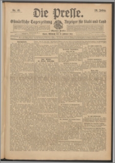 Die Presse 1912, Jg. 30, Nr. 43 Zweites Blatt, Drittes Blatt