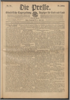 Die Presse 1912, Jg. 30, Nr. 84 Zweites Blatt, Drittes Blatt