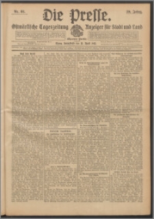 Die Presse 1912, Jg. 30, Nr. 86 Zweites Blatt, Drittes Blatt