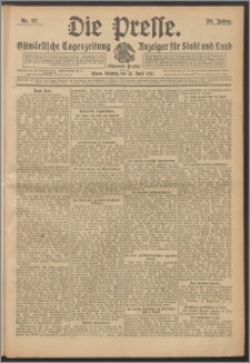 Die Presse 1912, Jg. 30, Nr. 87 Zweites Blatt, Drittes Blatt, Viertes Blatt, Fünftes Blatt