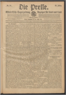 Die Presse 1912, Jg. 30, Nr. 92 Zweites Blatt, Drittes Blatt