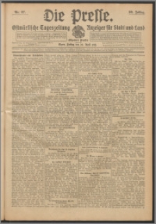 Die Presse 1912, Jg. 30, Nr. 97 Zweites Blatt, Drittes Blatt