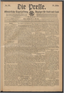 Die Presse 1912, Jg. 30, Nr. 122 Zweites Blatt, Drittes Blatt, Viertes Blatt, Fünftes Blatt