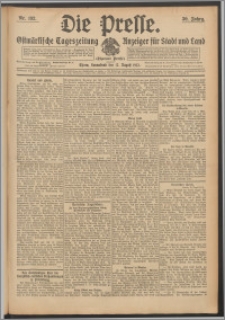 Die Presse 1912, Jg. 30, Nr. 192 Zweites Blatt, Drittes Blatt