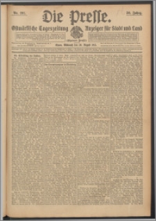 Die Presse 1912, Jg. 30, Nr. 201 Zweites Blatt, Drittes Blatt