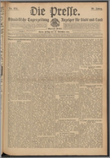 Die Presse 1912, Jg. 30, Nr. 274 Zweites Blatt, Drittes Blatt, Viertes Blatt