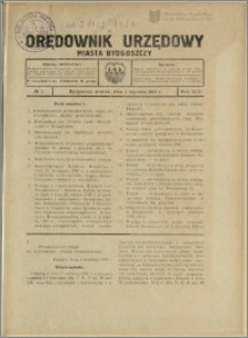Orędownik Urzędowy Miasta Bydgoszczy, R.45, 1929, Nr 1