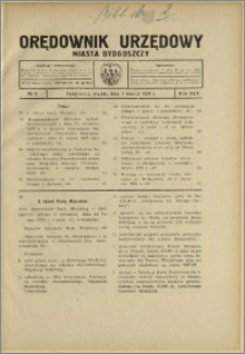 Orędownik Urzędowy Miasta Bydgoszczy, R.45, 1929, Nr 5