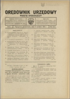 Orędownik Urzędowy Miasta Bydgoszczy, R.45, 1929, Nr 8