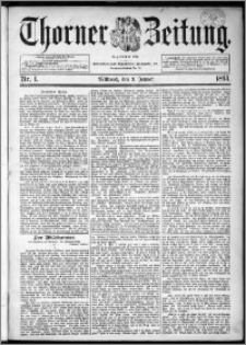 Thorner Zeitung 1894, Nr. 1