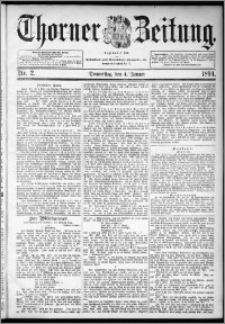 Thorner Zeitung 1894, Nr. 2