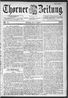 Thorner Zeitung 1894, Nr. 5 Erstes Blatt