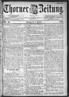 Thorner Zeitung 1894, Nr. 29 Erstes Blatt