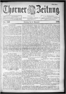 Thorner Zeitung 1894, Nr. 259 Erstes Blatt