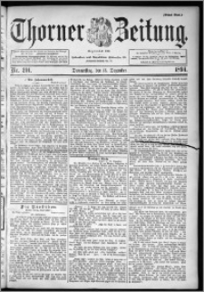 Thorner Zeitung 1894, Nr. 291 Erstes Blatt