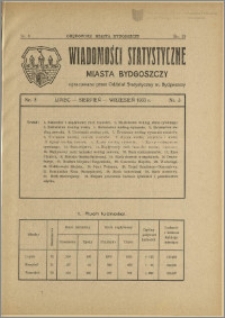 Orędownik Miasta Bydgoszczy, R.50, 1934, Nr 4, Wiadomości statystyczne miasta Bydgoszczy, Nr 3