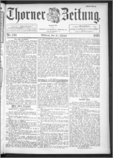 Thorner Zeitung 1895, Nr. 249 Erstes Blatt