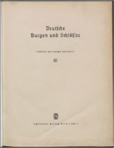 Deutsche Burgen und Schlösser : Titelbilder des Deutschen Adelsblattes. 3