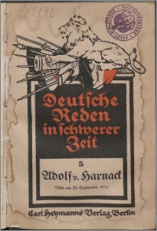 Was wir schon gewonnen haben und was wir noch gewinnen müssen : Rede am 29. September 1914