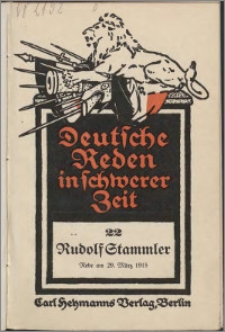 Die Gerechtigkeit in der Geschichte : Rede am 29. März 1915