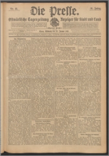Die Presse 1913, Jg. 31, Nr. 18 Zweites Blatt, Drittes Blatt