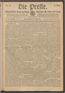 Die Presse 1913, Jg. 31, Nr. 20 Zweites Blatt, Drittes Blatt
