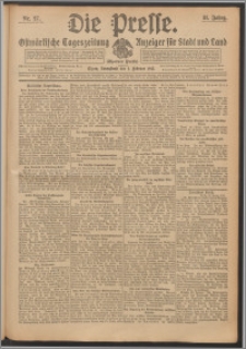 Die Presse 1913, Jg. 31, Nr. 27 Zweites Blatt, Drittes Blatt