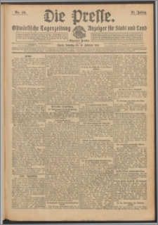 Die Presse 1913, Jg. 31, Nr. 40 Zweites Blatt, Drittes Blatt, Viertes Blatt, Fünftes Blatt