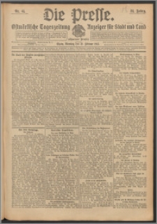 Die Presse 1913, Jg. 31, Nr. 41 Zweites Blatt, Drittes Blatt