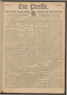 Die Presse 1913, Jg. 31, Nr. 43 Zweites Blatt, Drittes Blatt