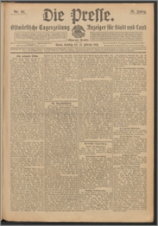 Die Presse 1913, Jg. 31, Nr. 46 Zweites Blatt, Drittes Blatt, Viertes Blatt, Fünftes Blatt