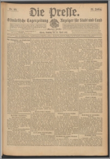Die Presse 1913, Jg. 31, Nr. 86 Zweites Blatt, Drittes Blatt, Viertes Blatt, Fünftes Blatt