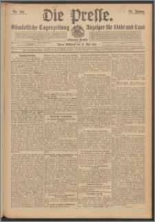 Die Presse 1913, Jg. 31, Nr. 116 Zweites Blatt, Drittes Blatt