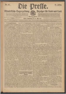 Die Presse 1913, Jg. 31, Nr. 117 Zweites Blatt, Drittes Blatt, Viertes Blatt