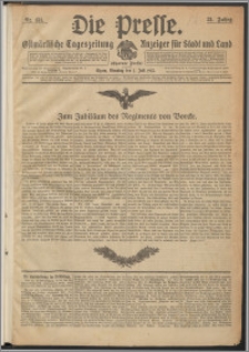 Die Presse 1913, Jg. 31, Nr. 151 Zweites Blatt, Drittes Blatt