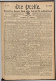 Die Presse 1913, Jg. 31, Nr. 188 Zweites Blatt, Drittes Blatt