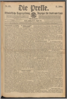 Die Presse 1913, Jg. 31, Nr. 192 Zweites Blatt, Drittes Blatt, Viertes Blatt