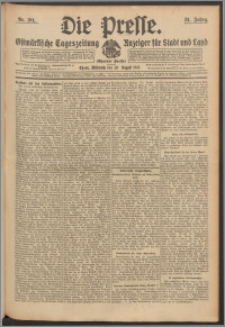 Die Presse 1913, Jg. 31, Nr. 194 Zweites Blatt, Drittes Blatt