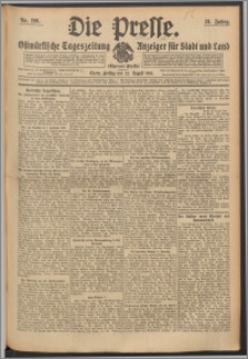 Die Presse 1913, Jg. 31, Nr. 196 Zweites Blatt, Drittes Blatt
