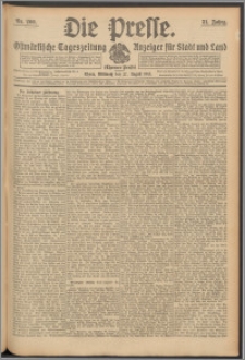 Die Presse 1913, Jg. 31, Nr. 200 Zweites Blatt, Drittes Blatt